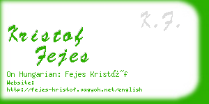 kristof fejes business card